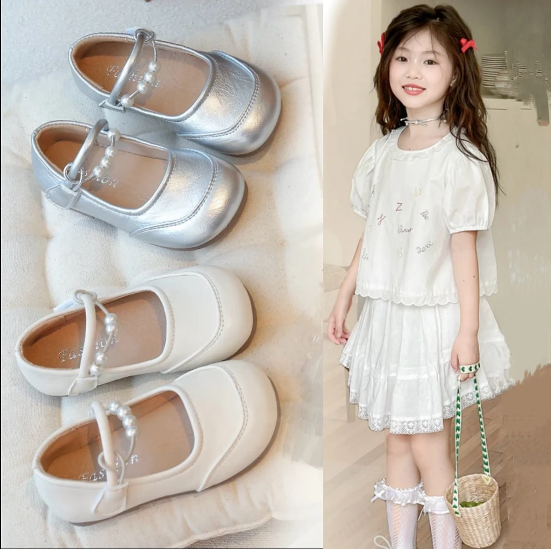 小黄鸭柚柚女童鞋子儿童公主小皮鞋2025春夏新款宝宝单鞋软底童鞋