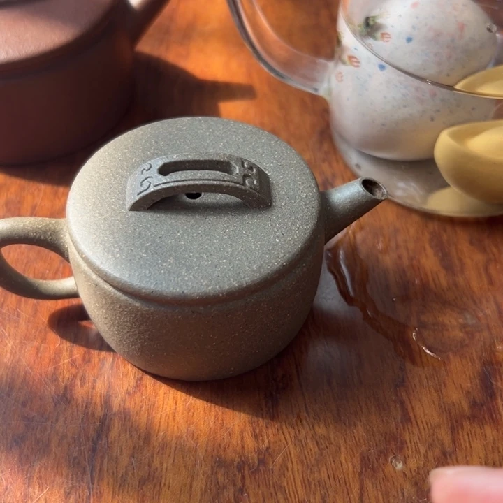 草***间茶壶紫砂青段茶泽汉瓦60cc