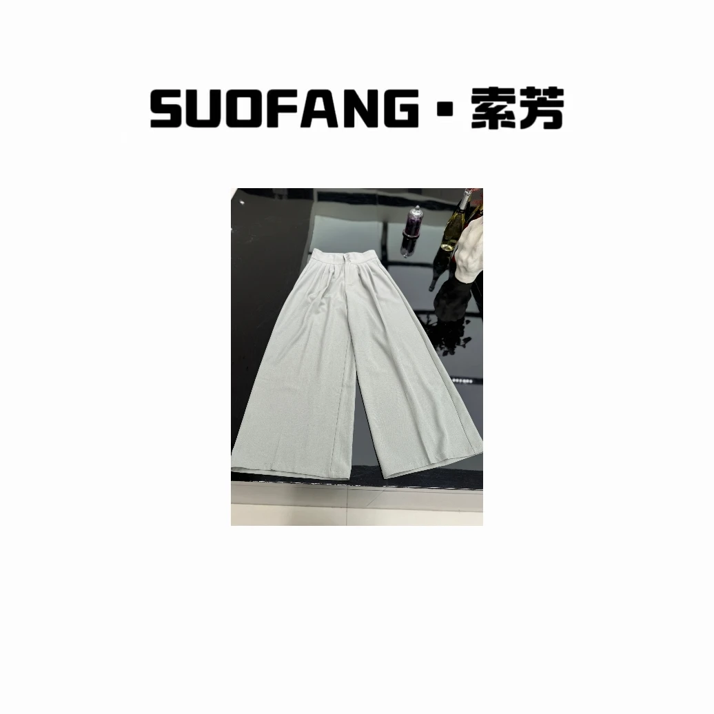 春季新款 垂直坠感高腰西装赫本裤