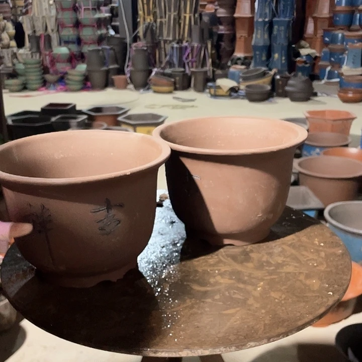 紫砂花盆21+21平角金钟