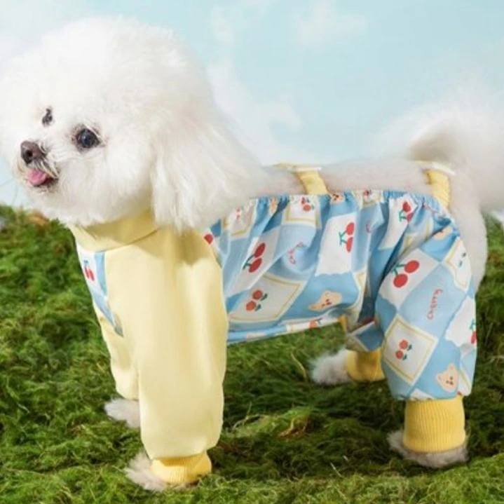 嬉皮狗狗狗防脏四脚衣防尘裤防水泰迪比熊小型犬宠物小狗狗衣服