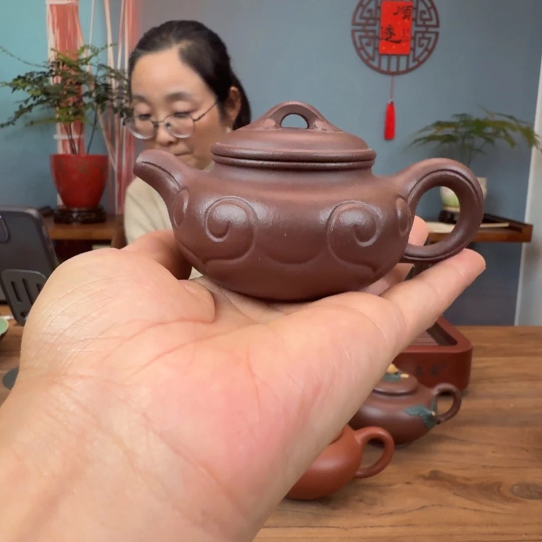 茶壶紫泥原矿全砂老紫泥仿古如意