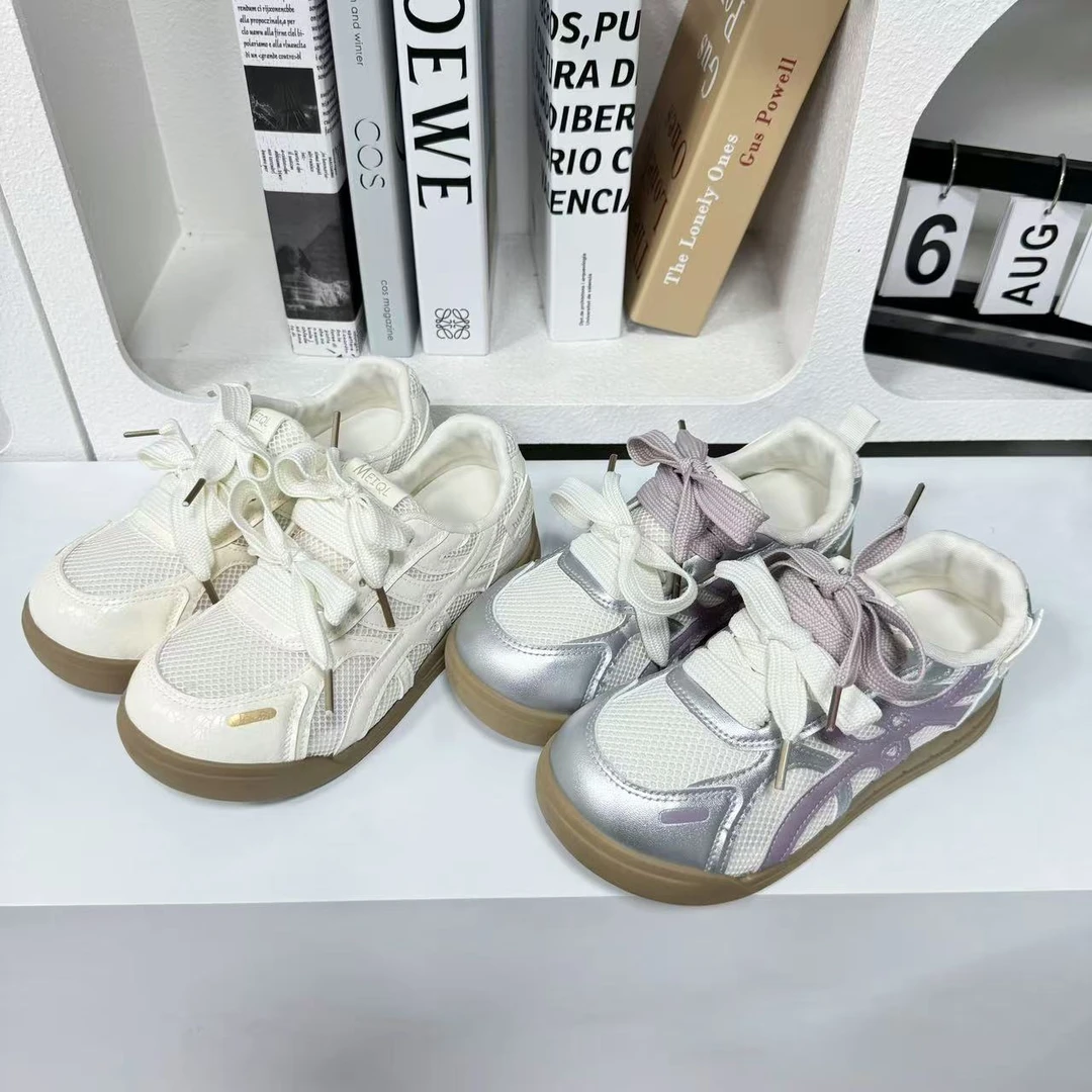 G06原创设计增高面包小白鞋2025新款夏季薄款网面透气运动休闲鞋