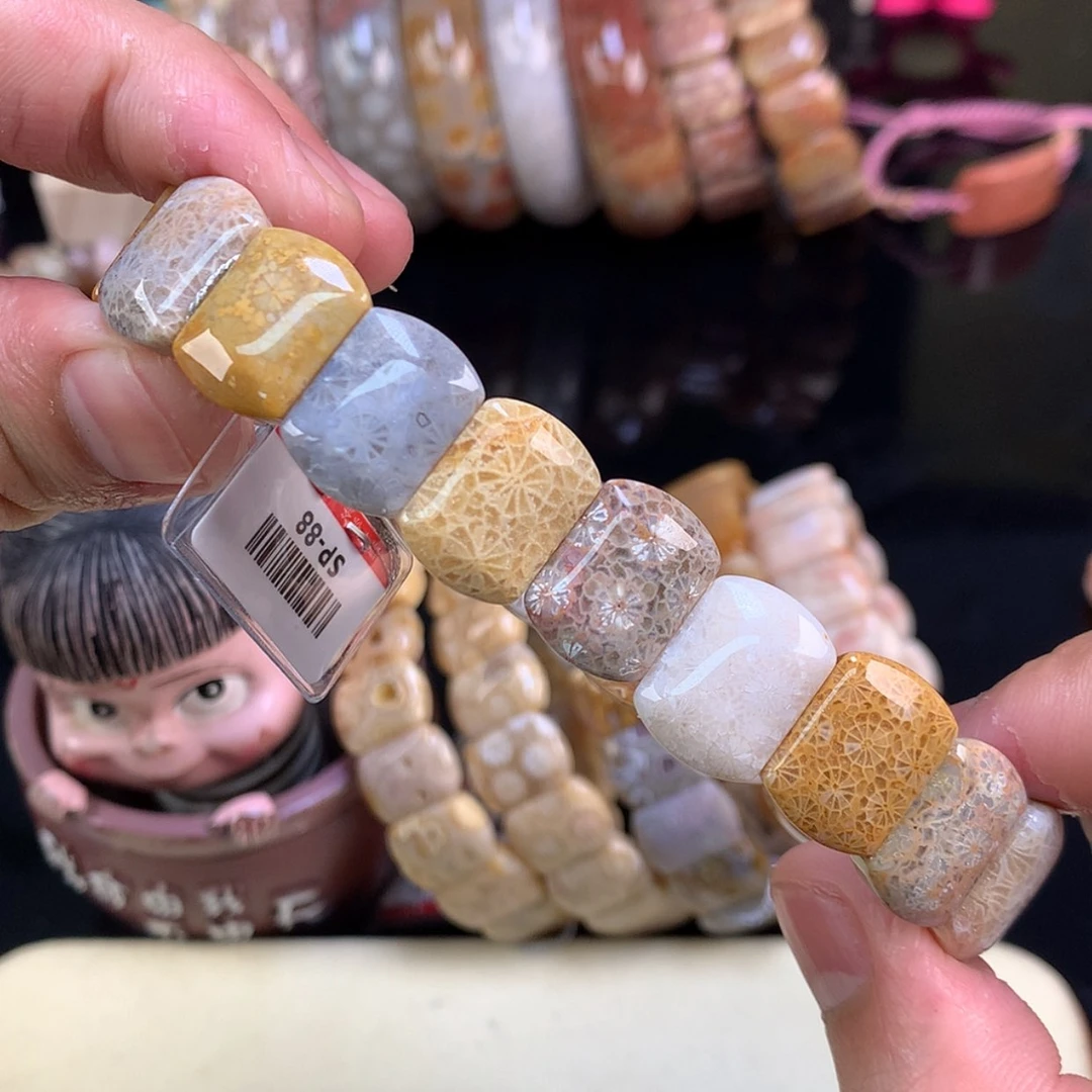 【闪购商品】颈饰未镶嵌硅化珊瑚（珊瑚玉）23号多宝蕾丝