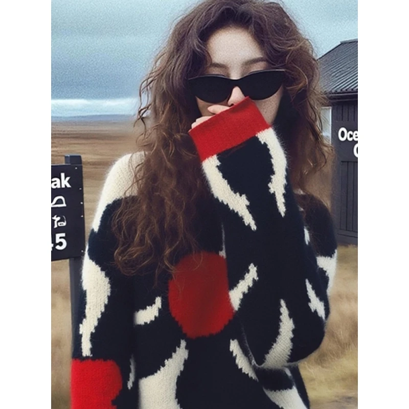 2025秋法式独特别致绝美设计感小众不撞款高级感超好看花朵毛衣女