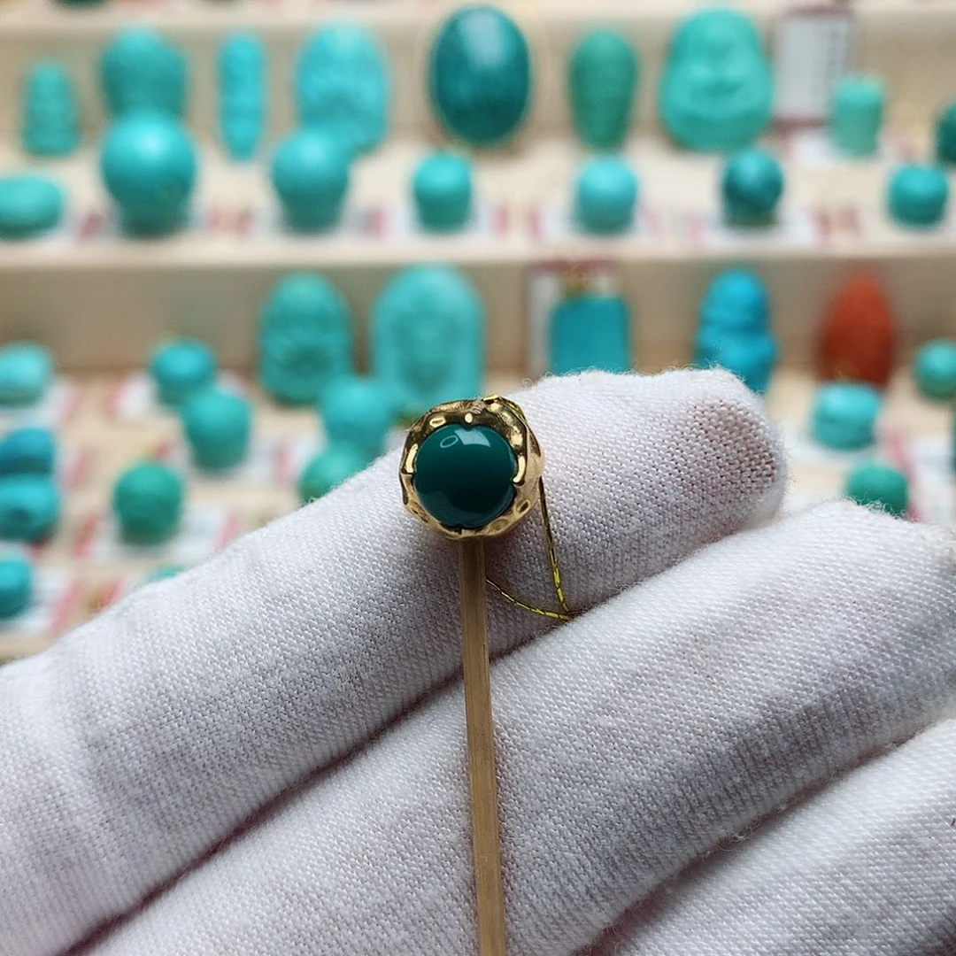 绿松石珠宝半成品未镶嵌