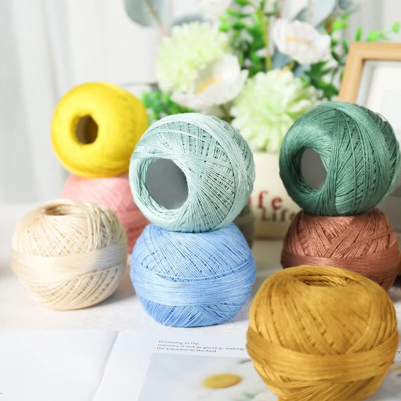 7号蕾丝线高捻手工diy编织镂空开衫线夏季专用钩织上衣外套薄款线