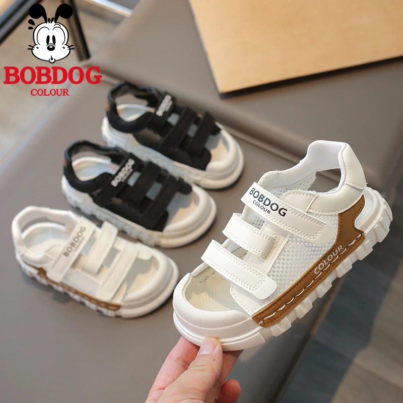 巴布豆童鞋儿童鞋子2025夏季女童包头沙滩鞋男童女童镂空凉鞋