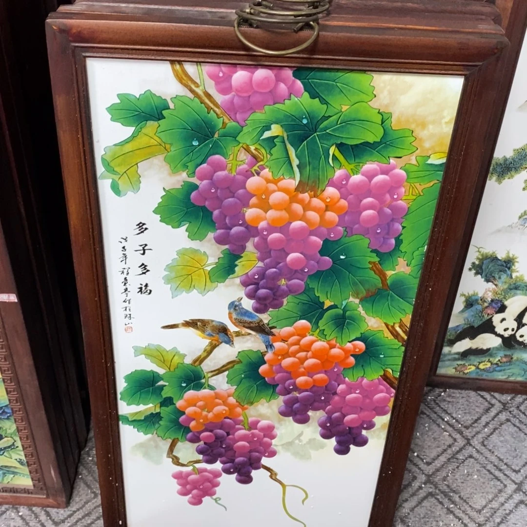 瓷片景德镇瓷板画柴窑烧制