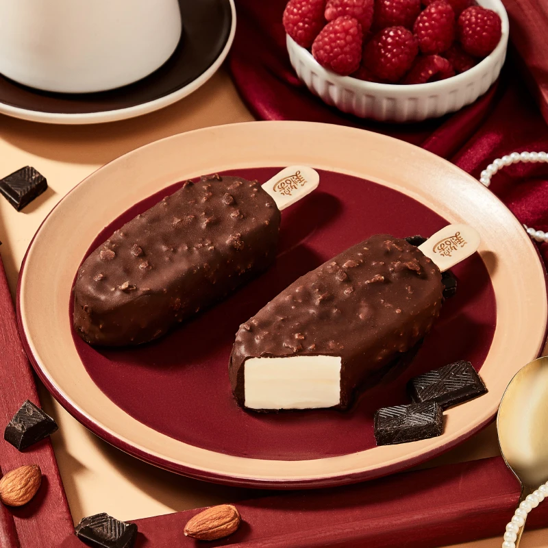 美怡乐脆宝冰淇淋香芋香草榛子味雪糕臻爱巧克力网红脆皮冰淇淋冷饮58g