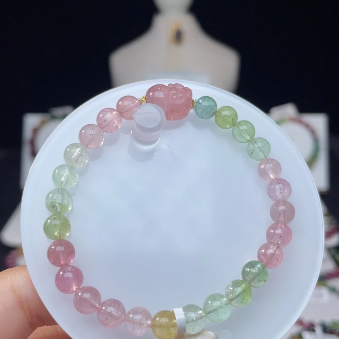 未镶嵌手串碧玺6.5mm±