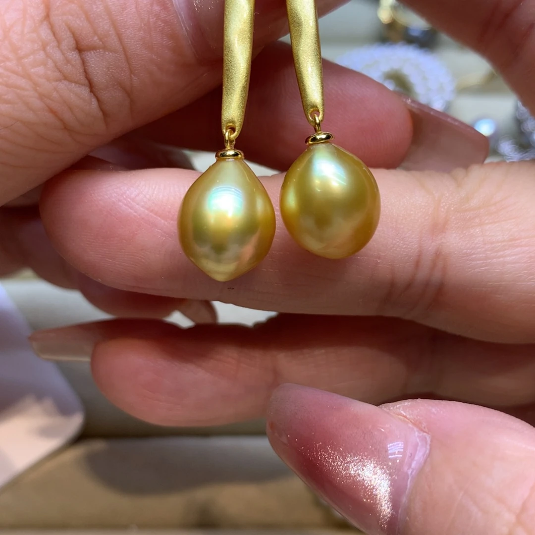 银S925镶嵌耳饰海水珍珠