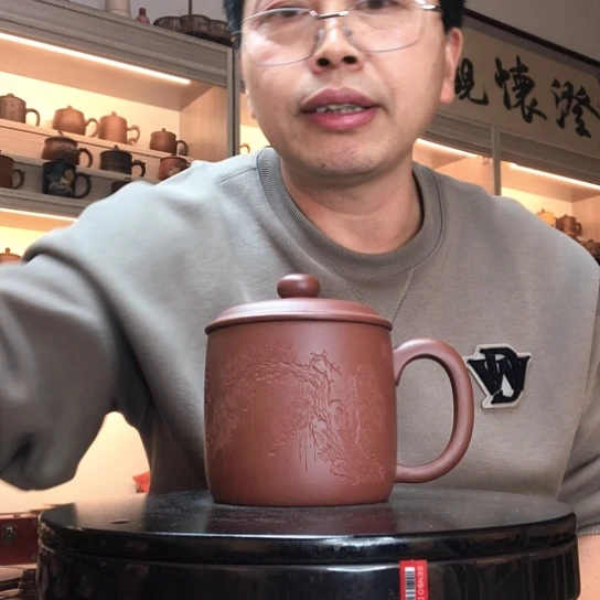 紫泥茶杯老板杯容量500