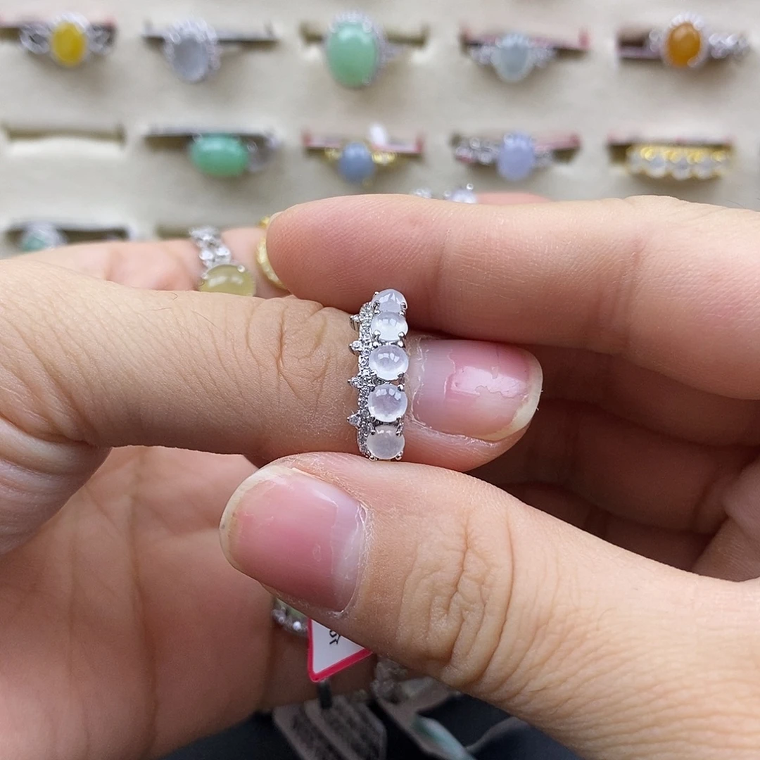 翡翠银S925镶嵌戒指