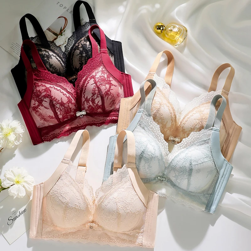 加厚调整型内衣女小胸聚拢上托显大防外扩收副乳防下垂性感文胸罩