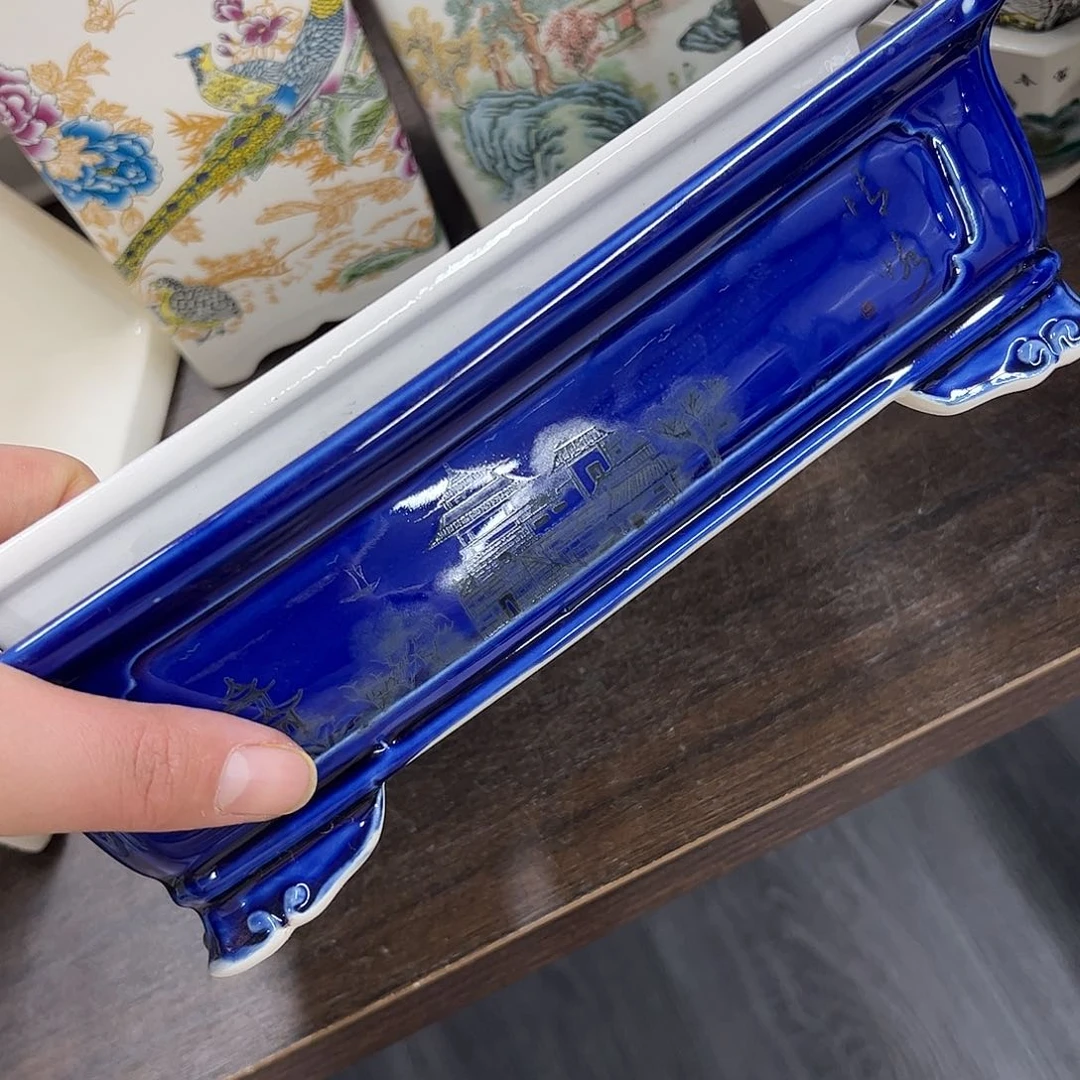 紫砂花盆鸣****k254号瑕疵2个口不正黑点不平介意勿拍