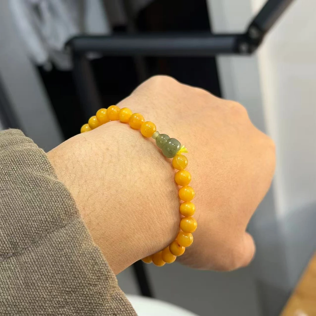 非金属仿水晶手链 【去野知物】｜遇见田蜜｜好料子蜜+玉葫芦单圈手链