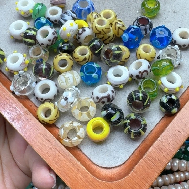 合金玛瑙/玉髓珠宝半成品20颗琉璃