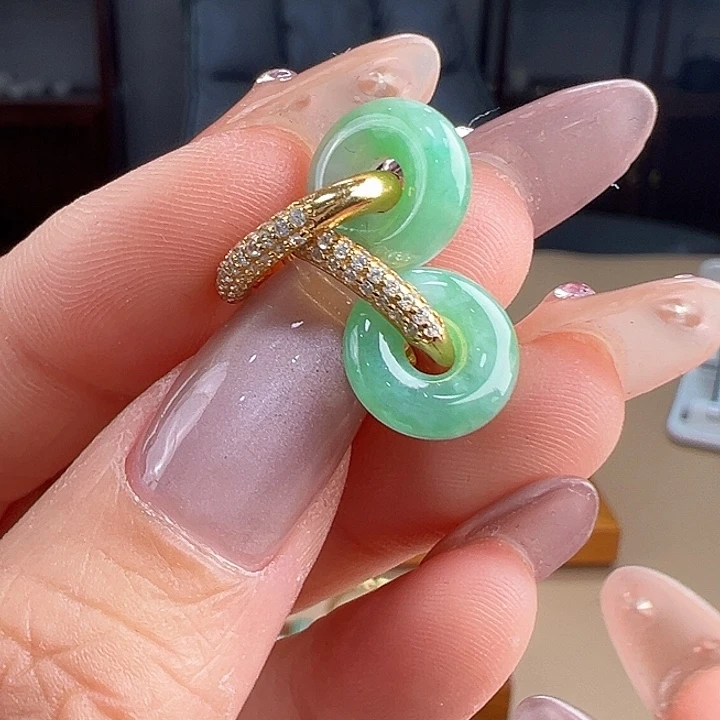 翡翠银S925镶嵌耳饰耳饰3