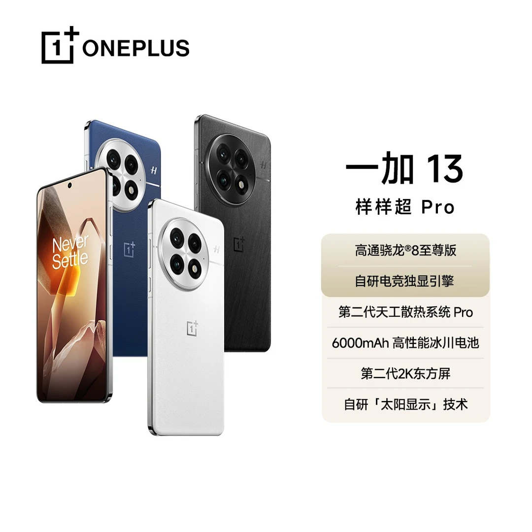 【大促补贴】一加13旗舰手机 高通骁龙8至尊版 冰川电池 AI影像手机