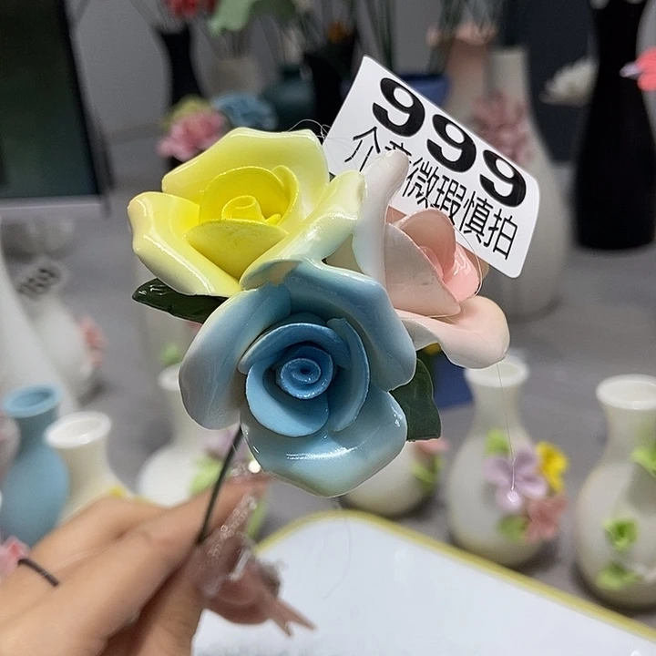 陶瓷纯手工捏花设计