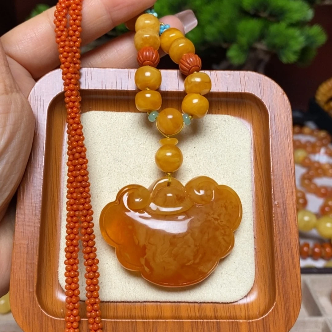 【闪购商品】蜜蜡颈饰未镶嵌项链