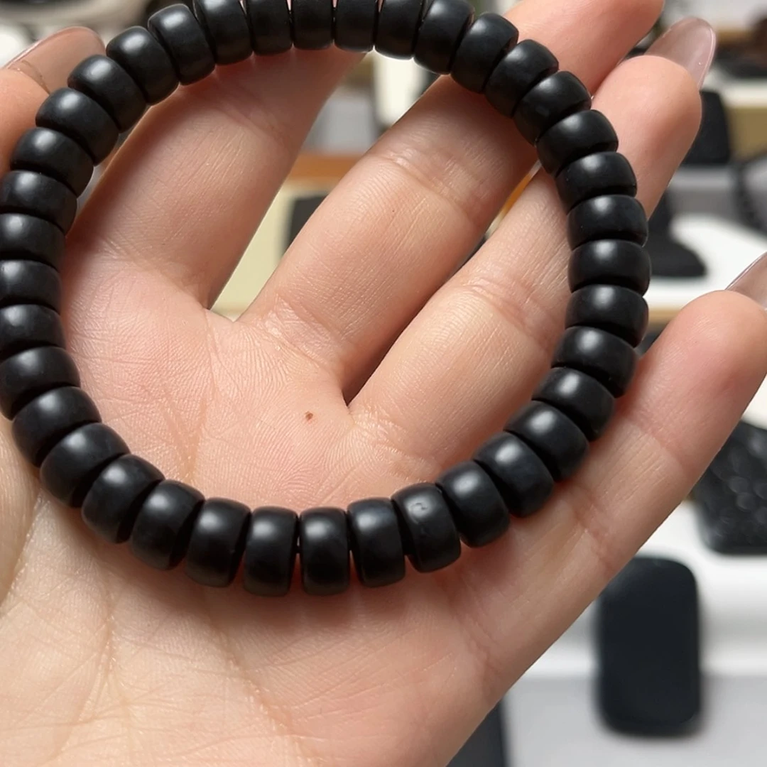 【闪购商品】和田玉（墨玉）未镶嵌吊坠大****丶药片聚墨青花