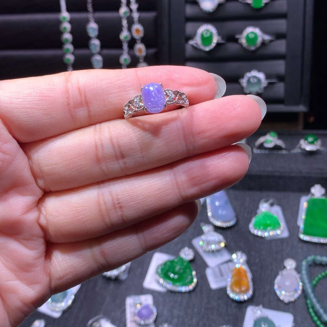 翡翠银S925镶嵌颈饰翡翠