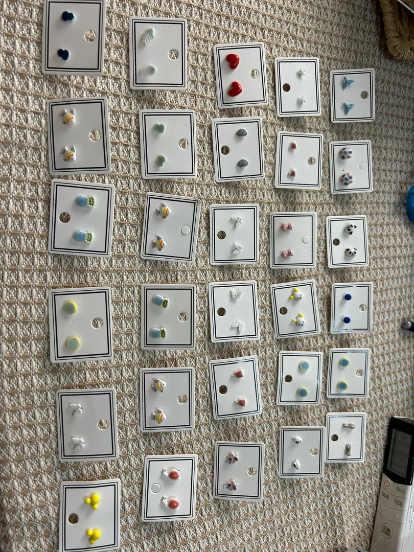 精美陶瓷耳钉对对碰链接