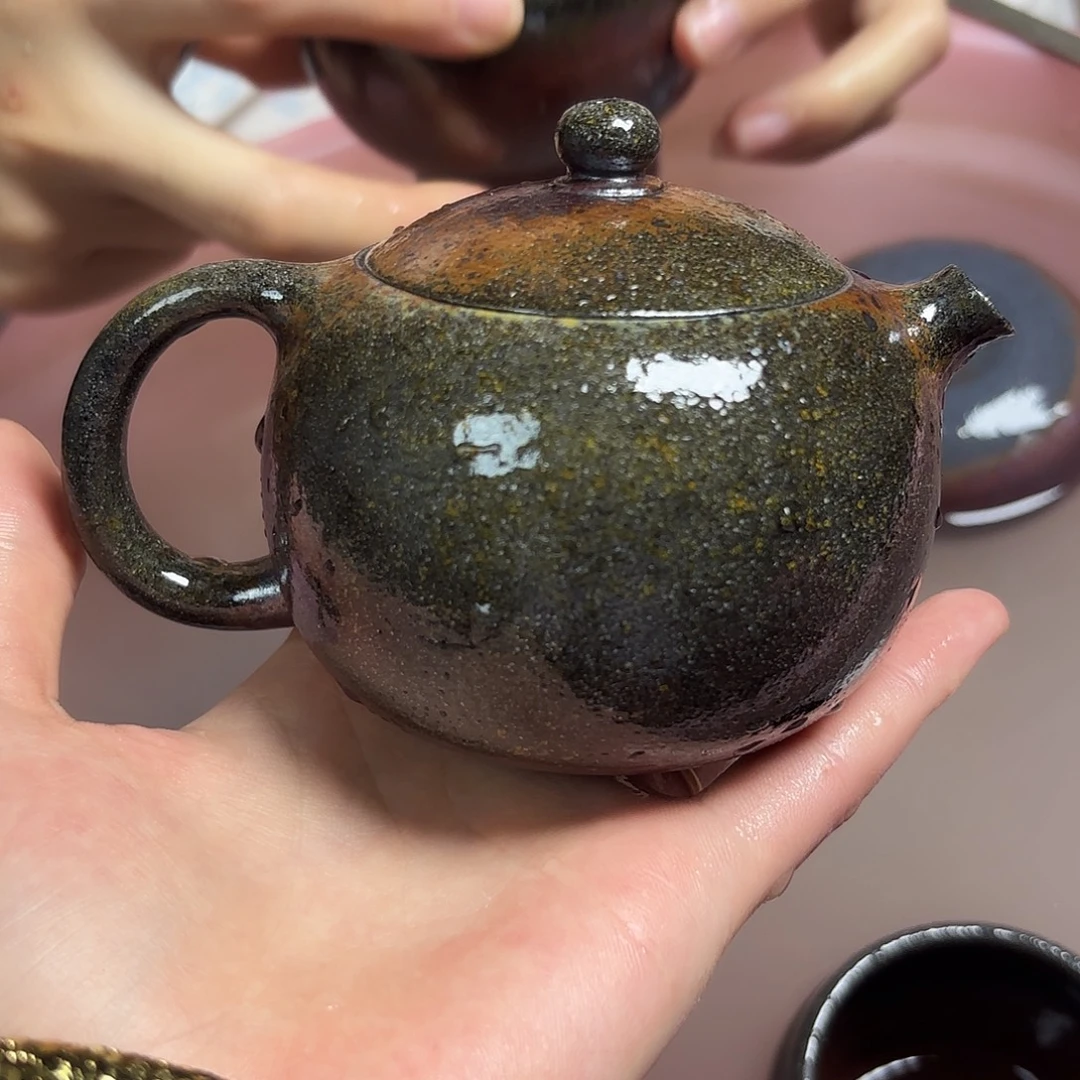 茶壶紫砂柴烧紫砂瑕疵壶
