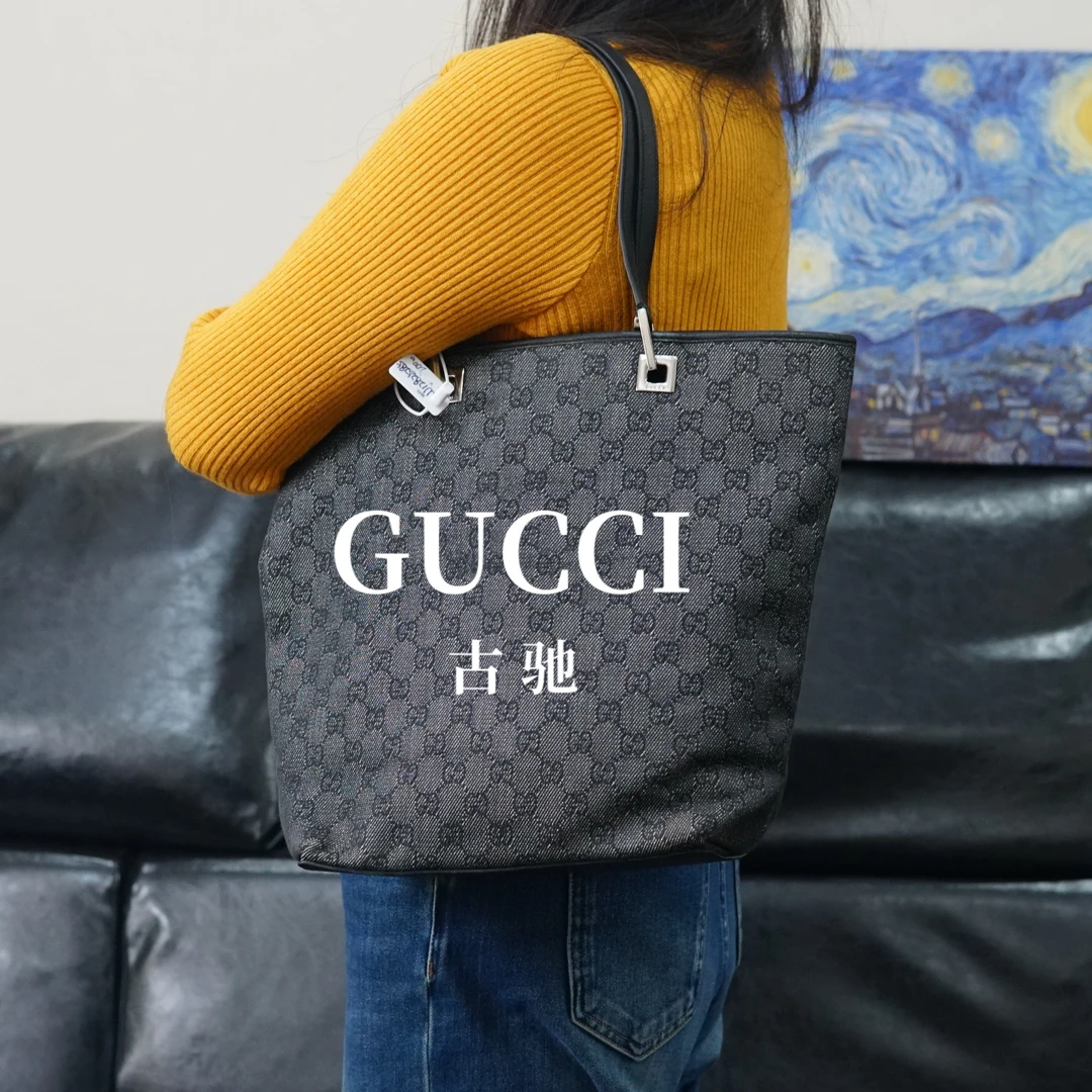 95新 GUCCI/古驰 黑色单肩包/JJ12825285/5285