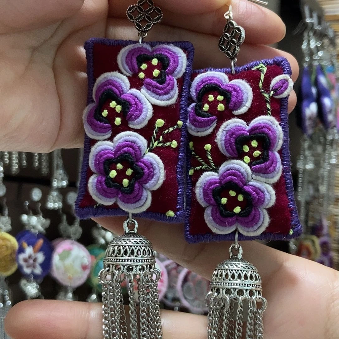 织绣耳环耳环耳环