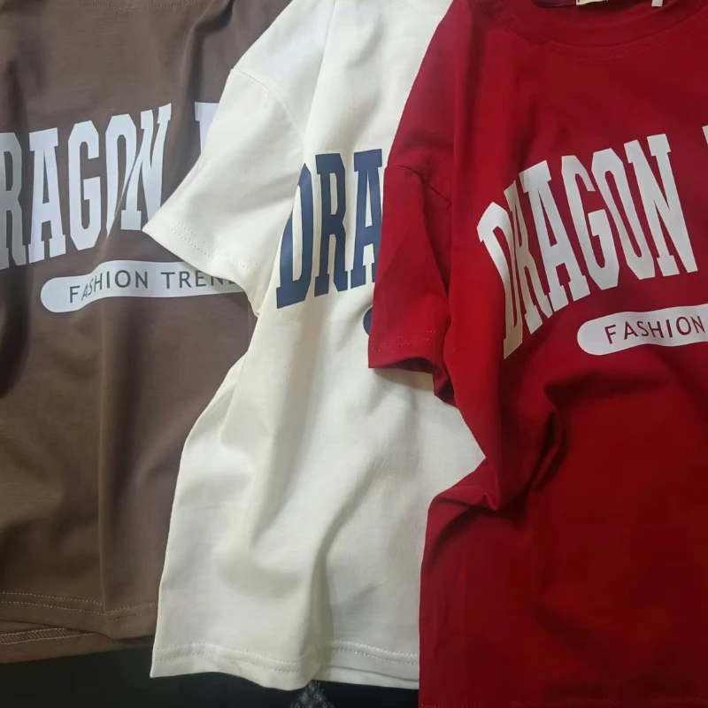 儿童短袖T恤夏季新款中大童半袖打底衫白色上衣韩版男童洋气童装