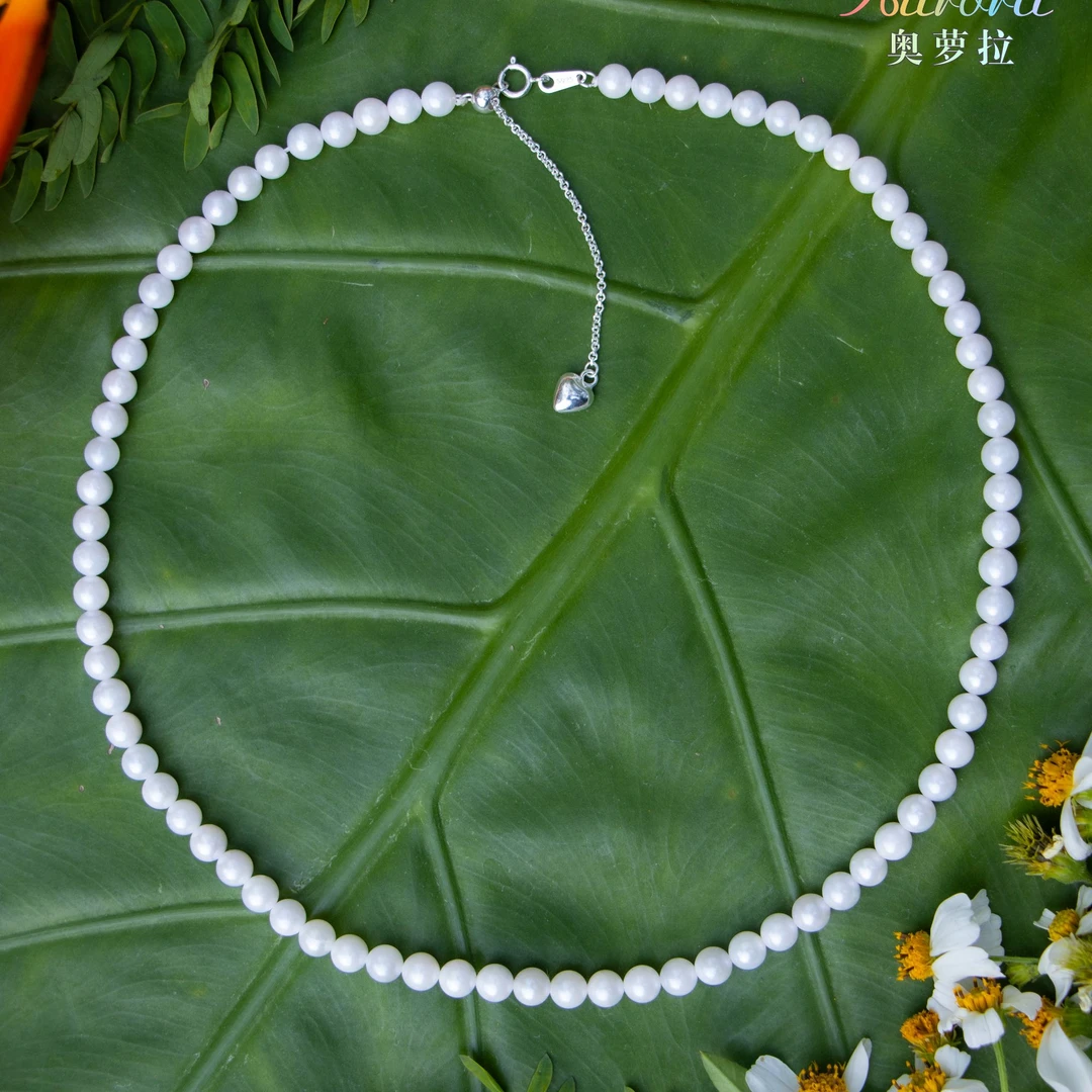 【奥萝拉珠宝】海水珍珠项链 S925白延长链 5-5.5MM #ZL184