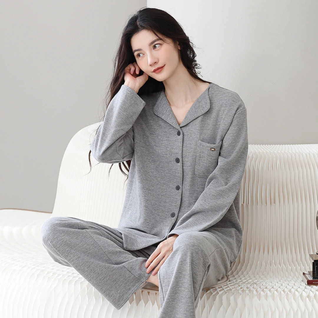 加厚德绒睡衣套装女款新款冬季长袖保暖宽松家居服德绒睡衣女款