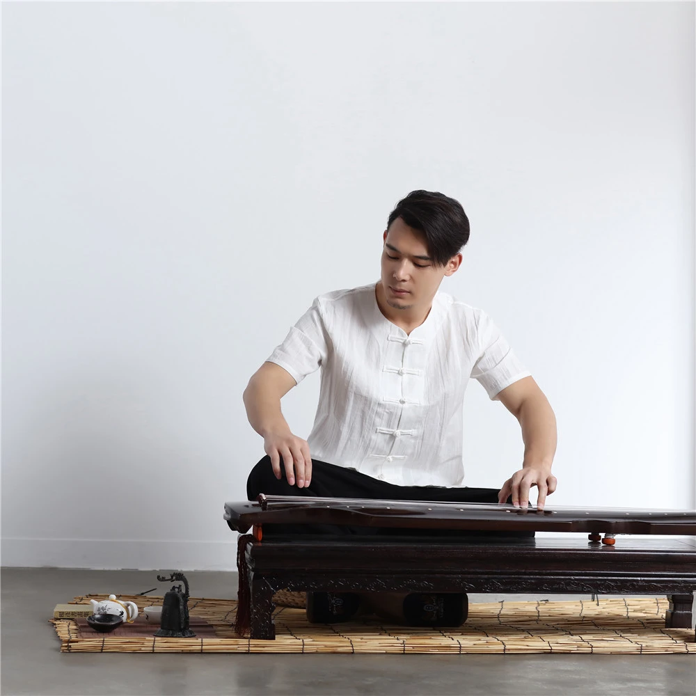 夏新品麻凡男装苎麻衬衫清仓上衣棉麻中式衬衣盘扣短袖对襟衣唐装