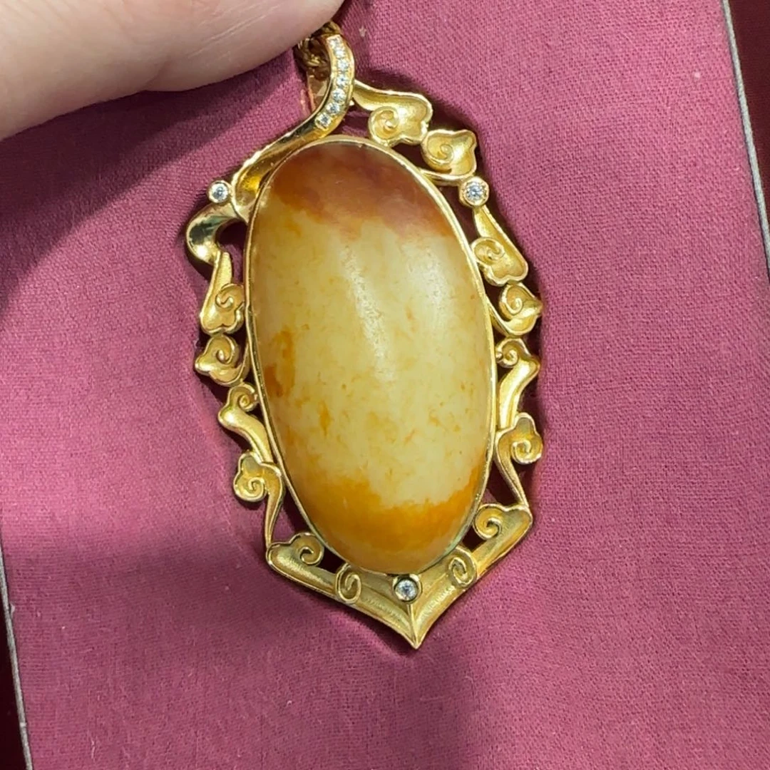 和田玉未镶嵌挂件