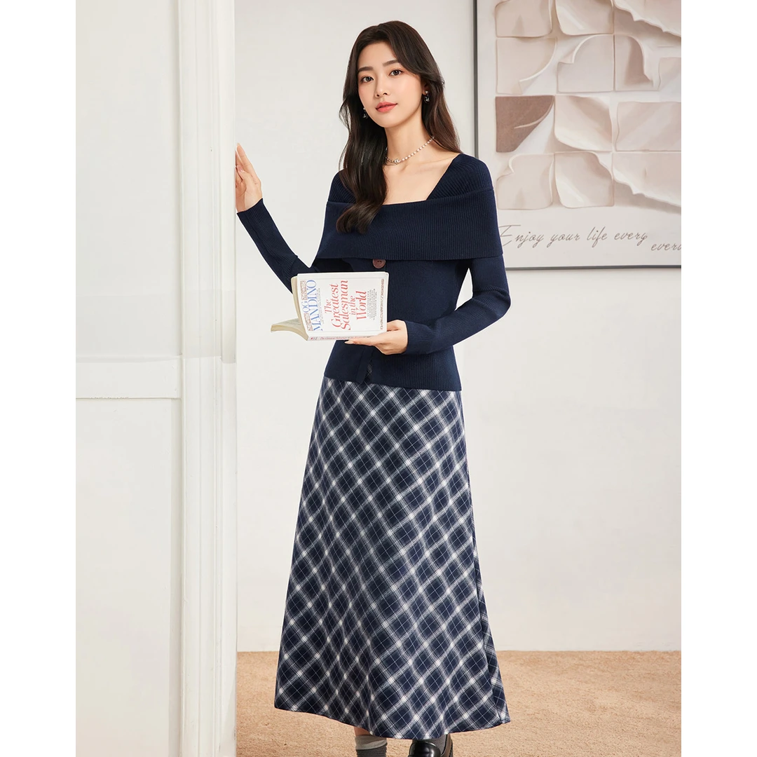 IEF/爱依服25年秋冬韩系气质女人味两件套时尚百搭OOT一整套穿搭