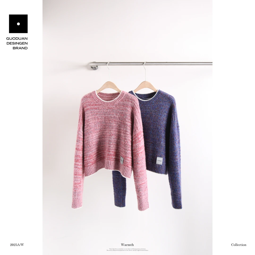 果缎 山羊绒+桑蚕丝彩纱亮片毛衣秋冬时尚保暖 MJM3-522358