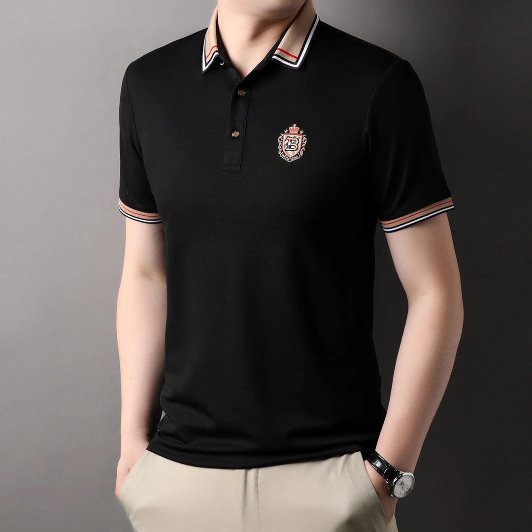 Louis Fordea/路易弗狄POLO衫男款轻奢商务短商务休闲短polo衫