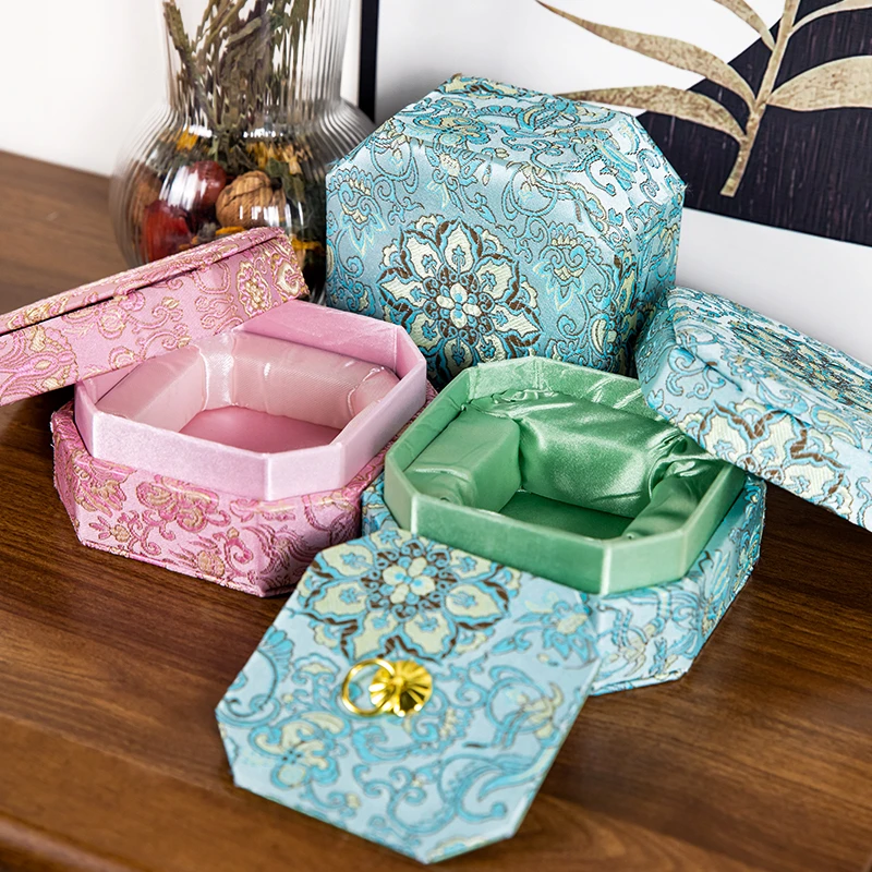 中国风刺绣手镯盒翡翠手串佛珠古典雅高级刺绣首饰礼盒