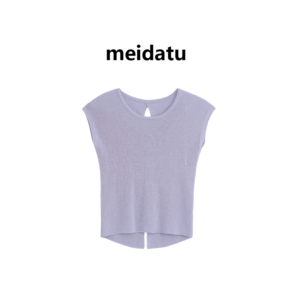 美哒兔（千寻暮色）设计感夏日软糯针织上衣（小个子版）CM553-27