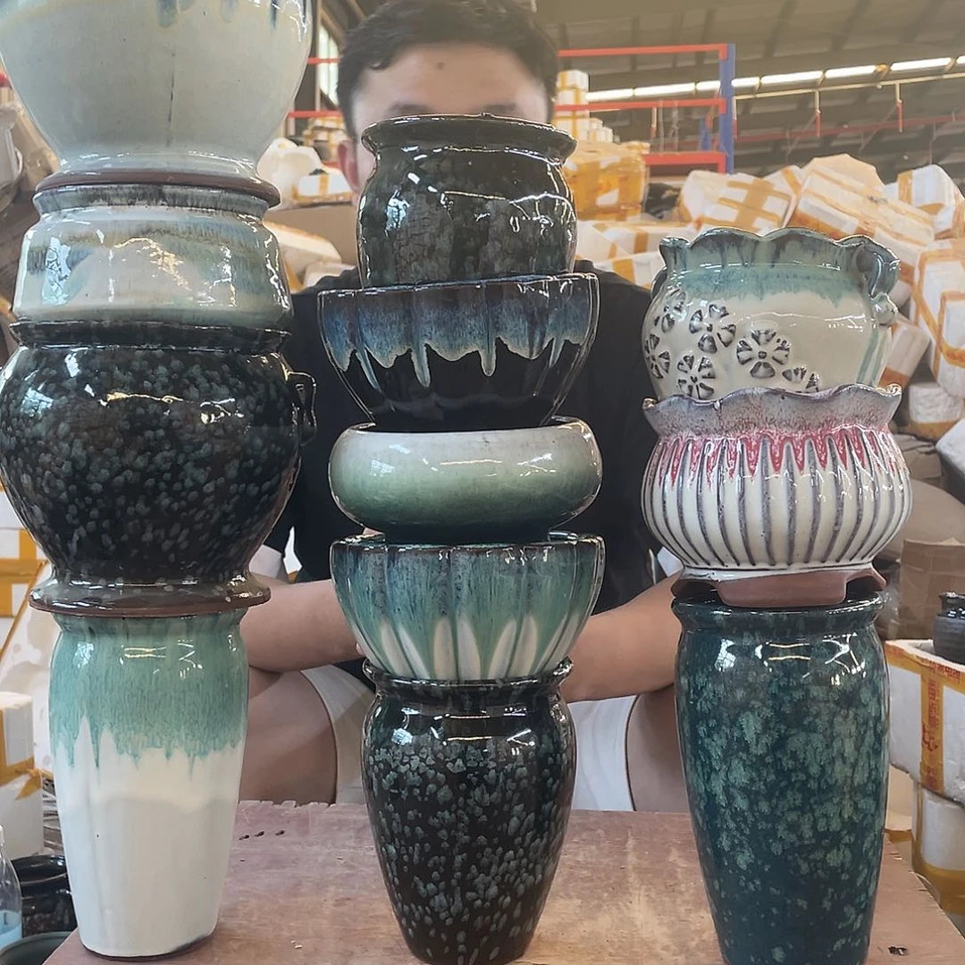 宜兴紫砂花盆粗陶