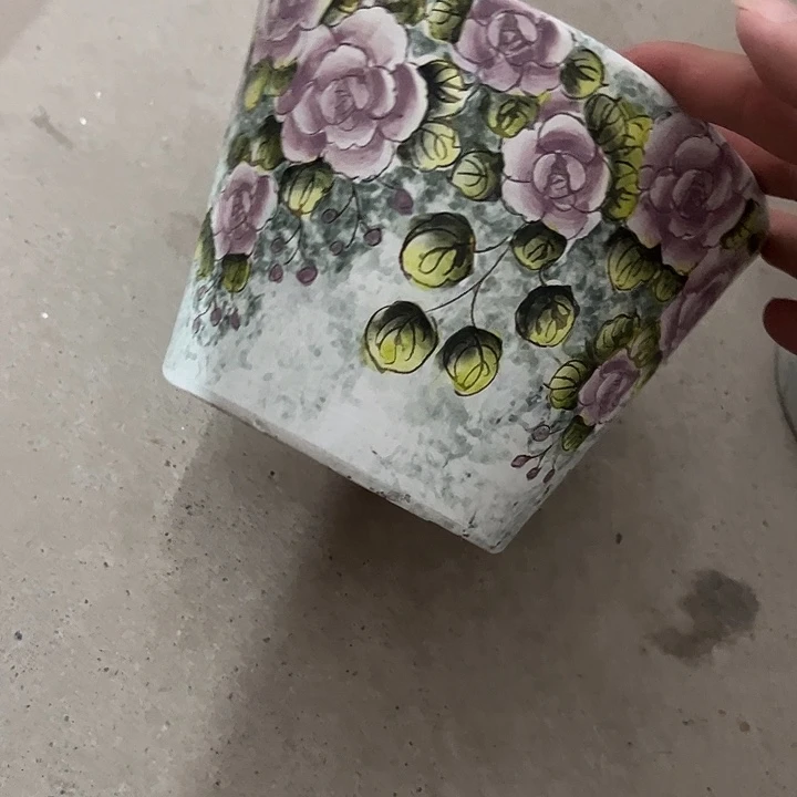 景德镇手绘花盆满38包邮偏远地区除外