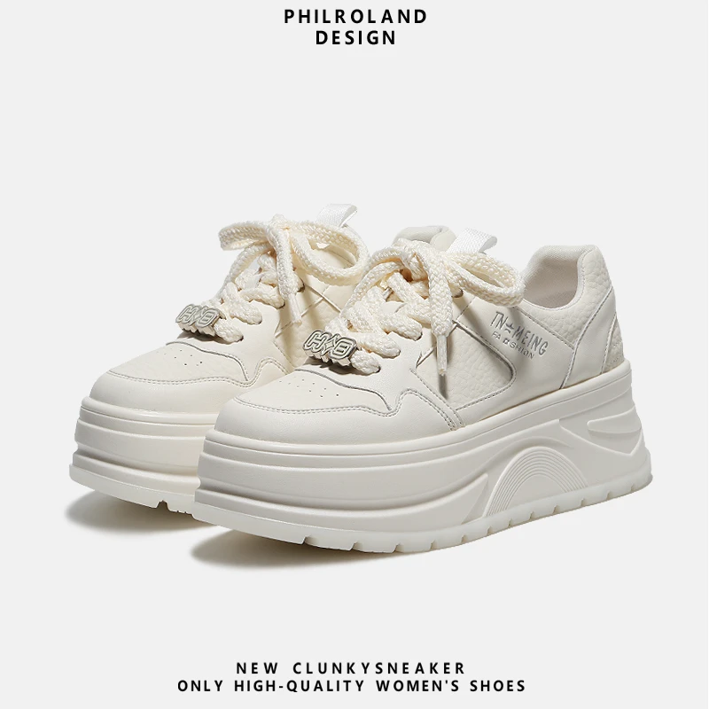 厚底增高板鞋女2025秋季新款时尚百搭运动休闲鞋百搭小白鞋显脚小