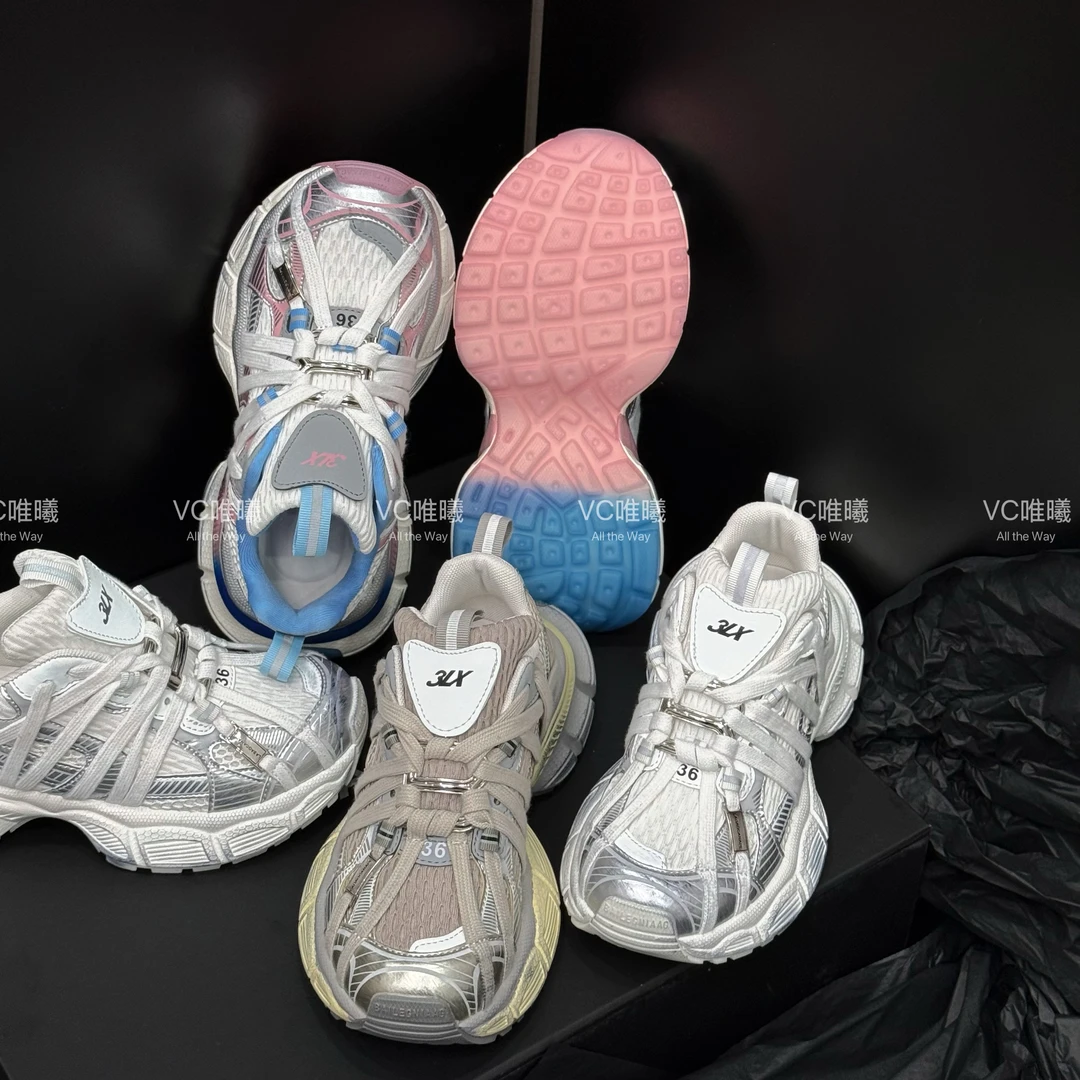 VC唯曦｜25ss重工款擦色做旧高版运动鞋一脚蹬网面透气秀场老爹鞋