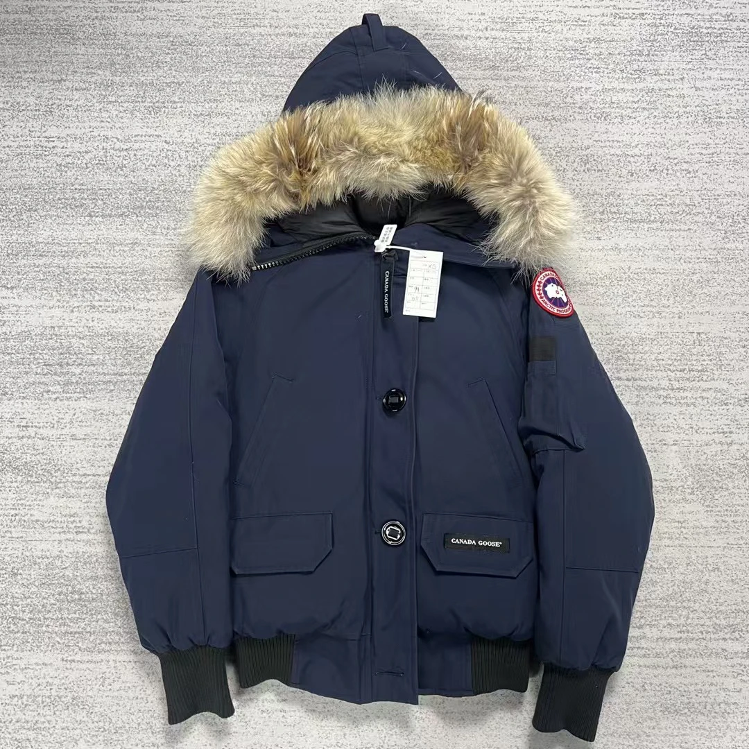 99新 CANADA GOOSE 加拿大鹅海军蓝色飞行员chilliwack羽绒服女XS