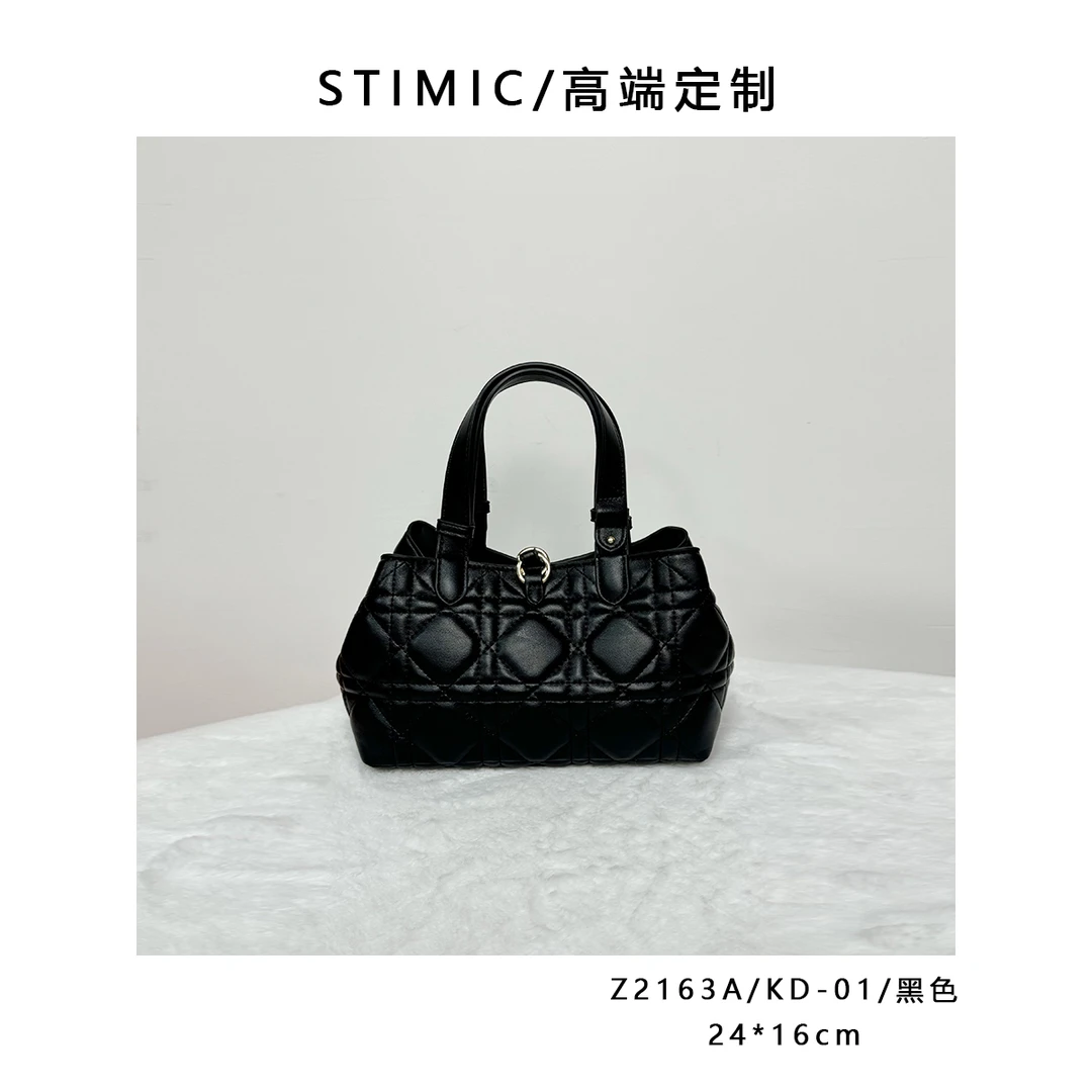 Z2163A/KD-01/黑色Paiyuge订制手工时尚女士单肩斜挎手提包2401