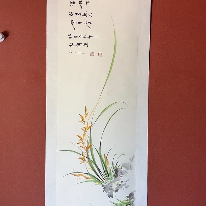 国画听兰老师花鸟