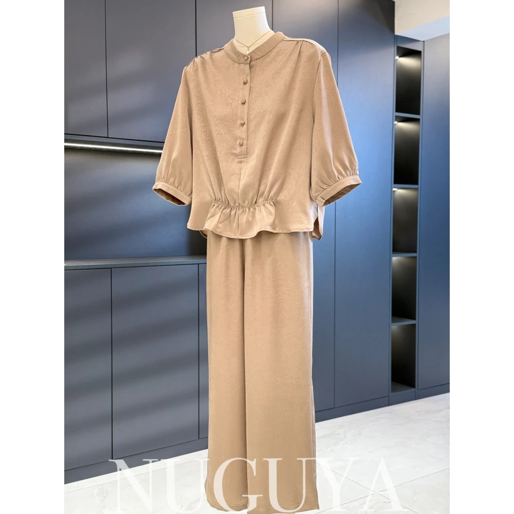 恒源祥集团彩羊母亲节衣服时尚洋气妈妈装雪纺套装女中袖2025夏装